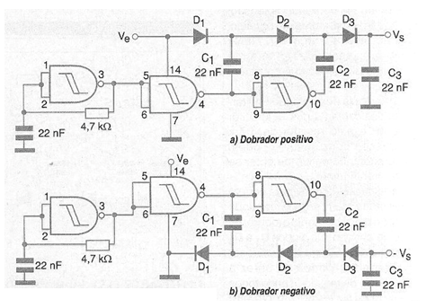  Dobrador de Tensão Positivo ou Negativo
