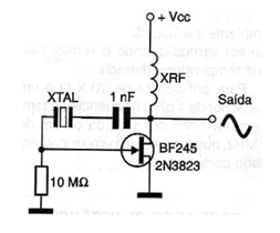  Oscilador Pierce com cristal 
