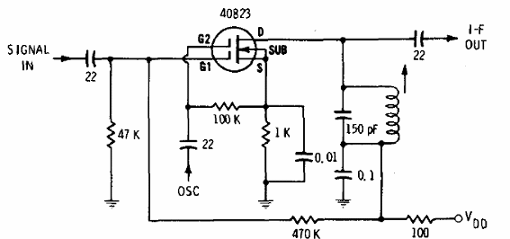  Mixer com MOSFET de RF 
