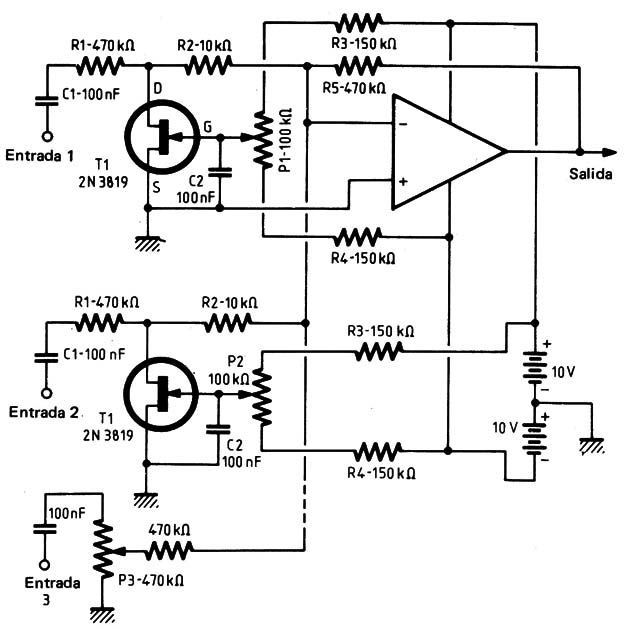  Mixer FET e Operacional 
