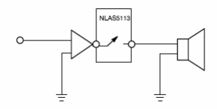 Nesta aplicação o circuito controla diretamente uma carga de baixa impedância.
