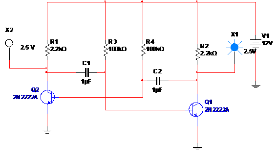 MSB050 - Multivibrator Astável com Indicadores
