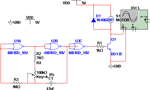 PWM com o 4001 