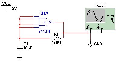  Oscilador 7413 