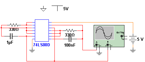  Oscilador Intermitente 7400 