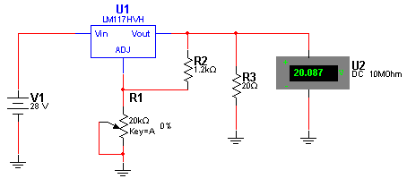  Regulador 1,2 V - 20 V x 1,5 A 