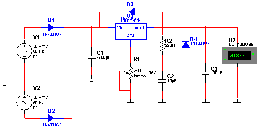  Fonte de 1,2 V a 28 V x 1,5 A 