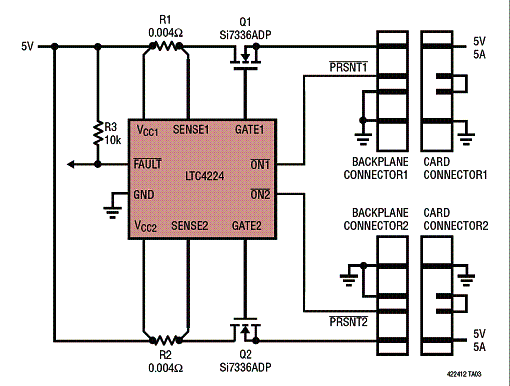 Circuito para duas placas. 