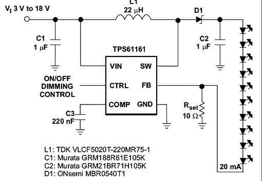 Circuito de aplicação do TPS<span class=