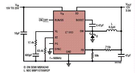 Circuito com 12 V de saída 