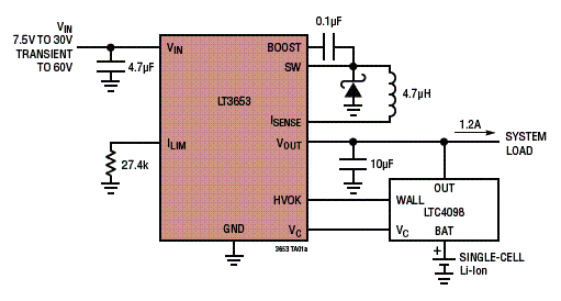 Circuito típico de aplicação do LT<span class=