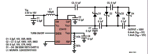 Fonte de 100 V com oLT<span class=