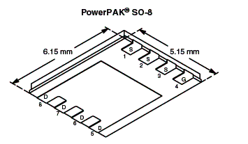 Invólucro do Si7192DP.
