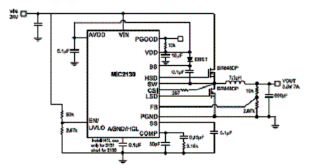 Figura 1- Circuito de aplicação do MIC2130.
