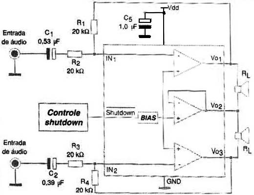 Aplicações com LM4910
