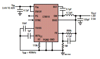 Figura 5 - Circuito com saída d 1,8 V 