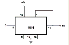  Divisor Contador Até 8 com o 4018 CMOS
