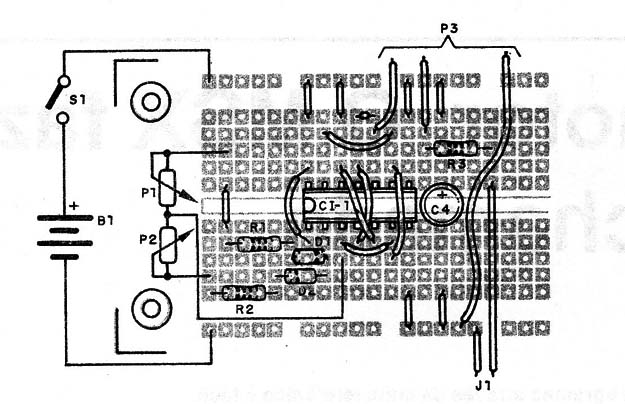 Figura 4 – Placa universal ou matriz para a montagem
