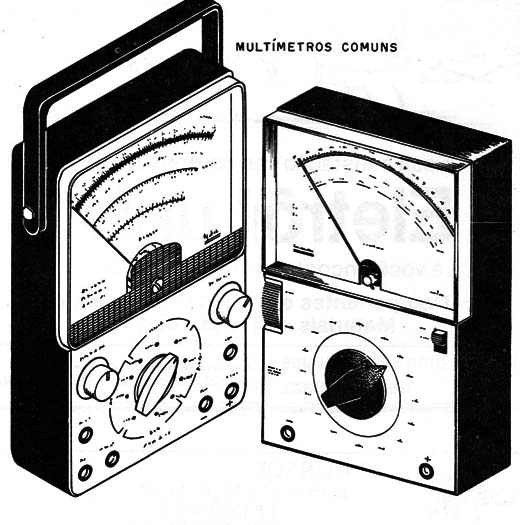 Figura 1 – Multímetros analógicos comuns
