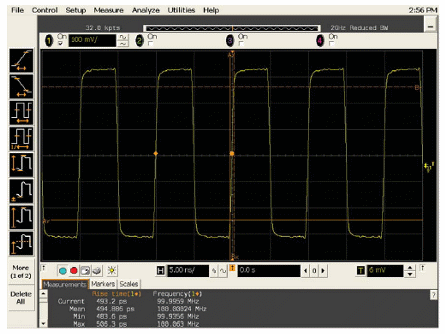 Figura 6 - Utilizando um osciloscópio de 2 GHz.
