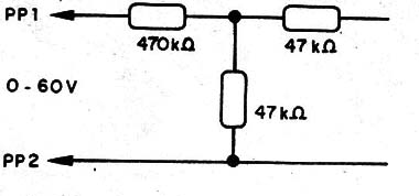    Figura 2 – Medindo tensões elevadas
