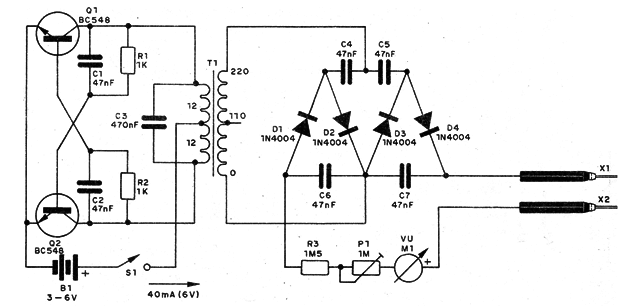 Figura 1 – Diagrama do medidor de isolamento
