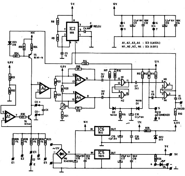 Figura 9 – Diagrama de um capacímetro comercial
