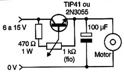 Um controle linear de velocidade. 