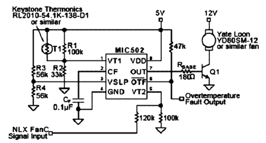 Figura 4 -  Circuito para alimentação de 5 V com ventoinha de 12 V 