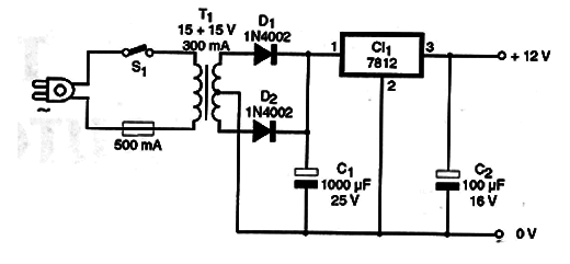 Figura 5 – Fonte de alimentação para o circuito.
