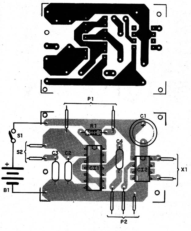    Figura 2 – Placa de circuito impresso para a montagem
