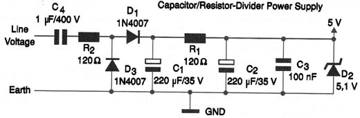 Exemplo de circuito de controle com TRIAC.
