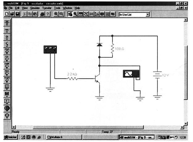 Figura 5 – Simulação no Multisim (versão antiga)
