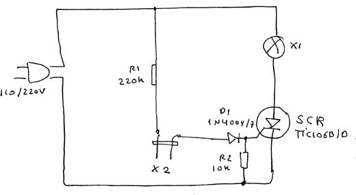 Figura 1 - Diagrama do alarme de água.
