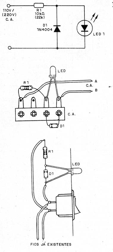 Figura 1 - Diagrama, montagem e instalação
