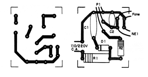 Figura 2 – Placa de circuito impresso para a montagem
