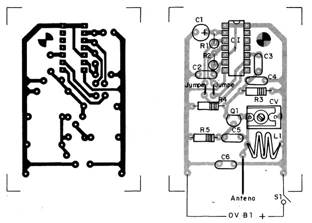    Figura 2 – Placa de circuito impresso para a montagem
