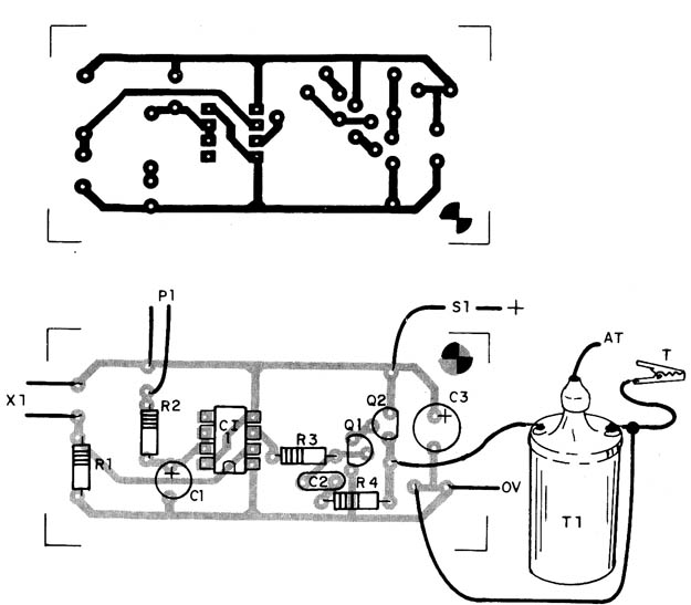   Figura 2 – Placa de circuito impresso para a montagem
