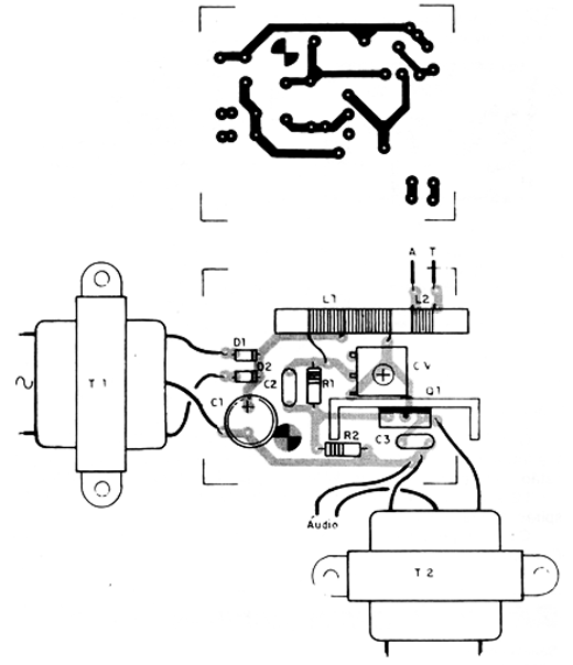    Figura 2 – Placa de circuito impresso para a montagem
