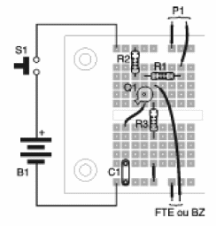 Figura 3 – Montagem em matriz de contatos
