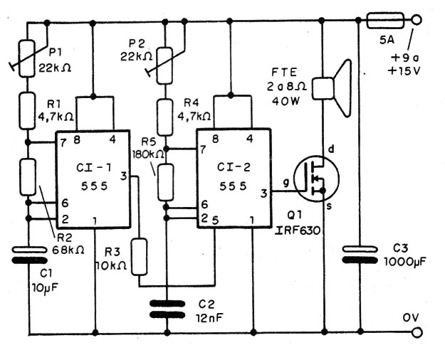    Figura 1 – Diagrama da sirene
