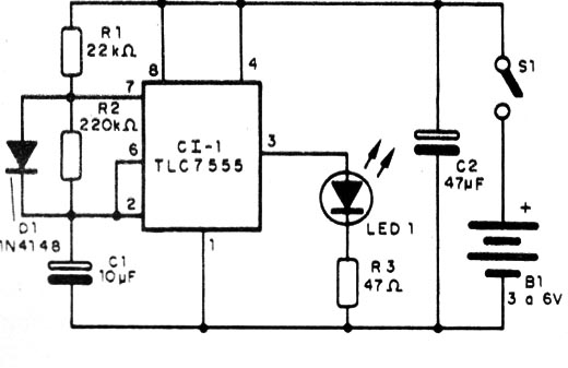    Figura 1 – Diagrama do pisca-pisca
