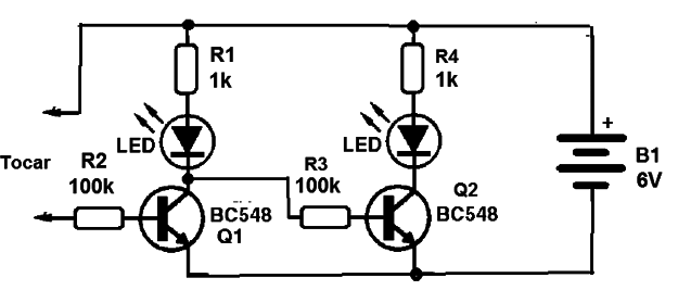    Figura 1 – Circuito para o sistema lógico
