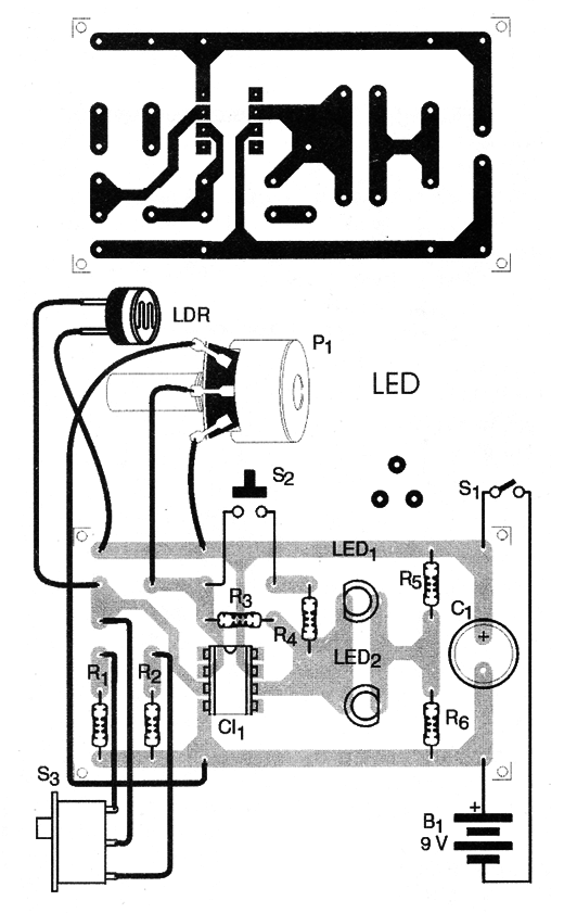    Figura 2 – Placa para o comparador de luz
