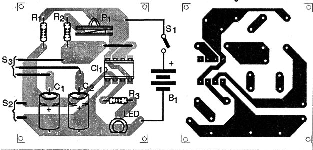    Figura 2 – Placa de circuito impresso para a montagem
