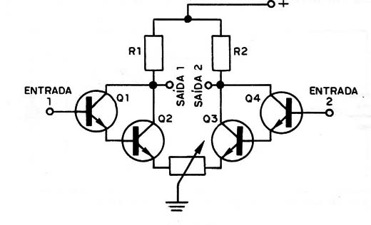 Figura 4 – O amplificador diferencial
