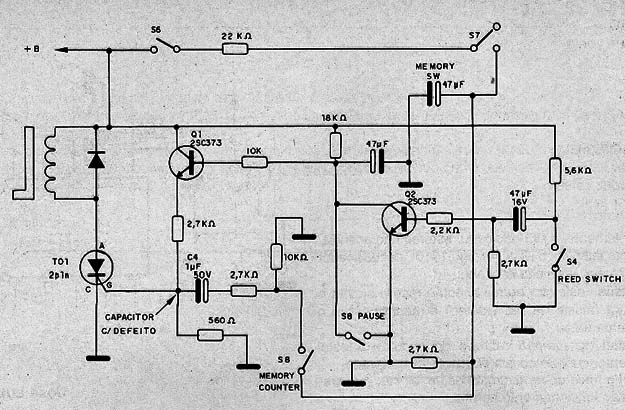 Diagrama do setor com defeito feito pelo autor.
