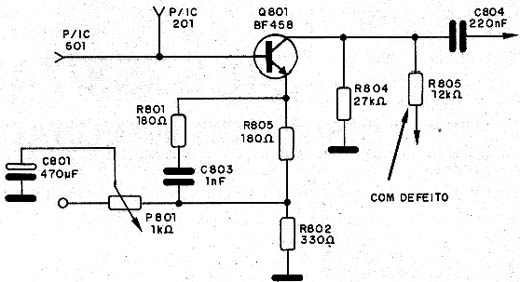 Diagrama do setor do aparelho fornecido pelo autor.