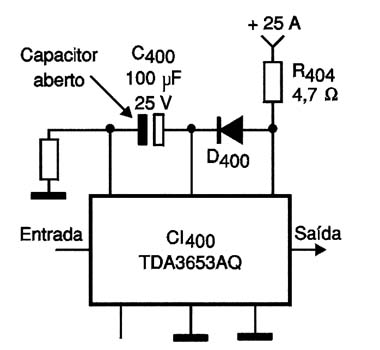 Diagrama do setor com defeito feito pelo autor.