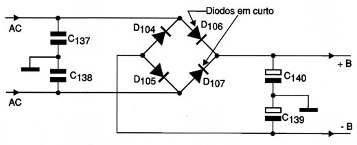 Diagrama do setor com defeito feito pelo autor.